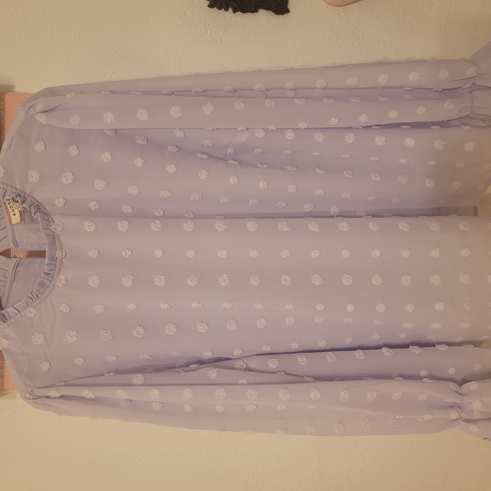 Lavender Ruffle Blouse - Picture 5 of 5